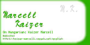 marcell kaizer business card
